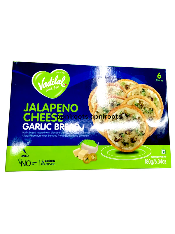 VADILAL  -  GARLIC BREAD JALAPENO CHEESE  -  180GM