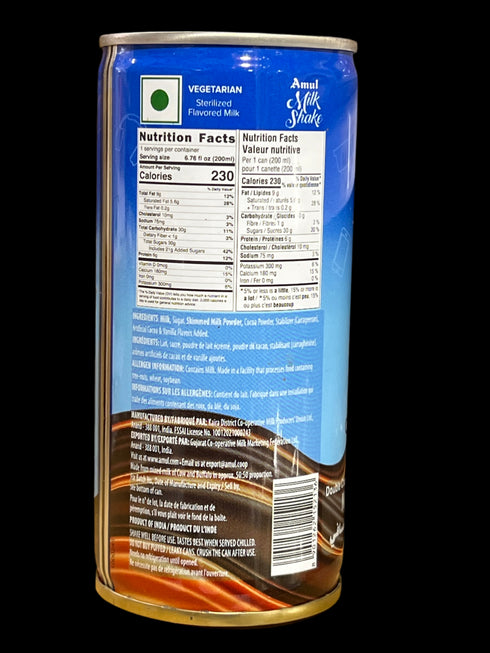 AMUL - MILK SHAKE DOUBLE CHOCO - 200ML