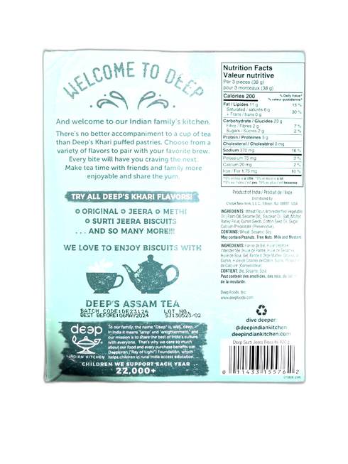 DEEP SURTI JEERA BISCUITS 400G