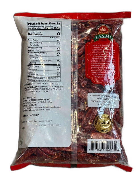 LAXMI RED CHILLIES WHOLE 400G