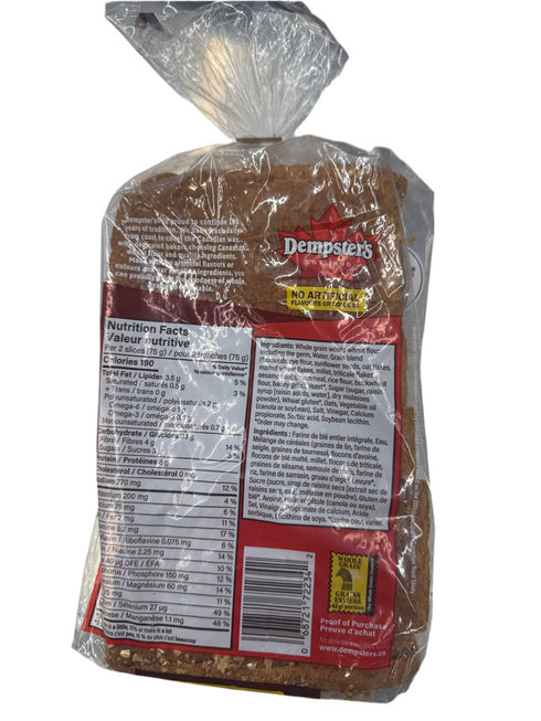 DEMPSTER'S - WHOLE GRAINS BREAD - 600GM