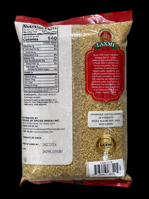 LAXMI - FADA ( CRACKED WHEAT) - 907GM