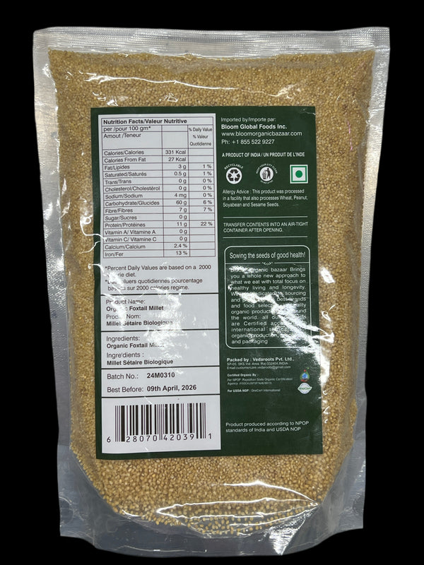 BLOOM - ORGANIC FOXTAIL MILLET - 2LB