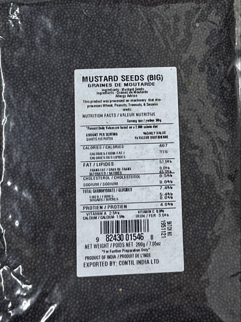 CONTIL FROM THE EARTH-MUSTARD SEED BIG-200GM