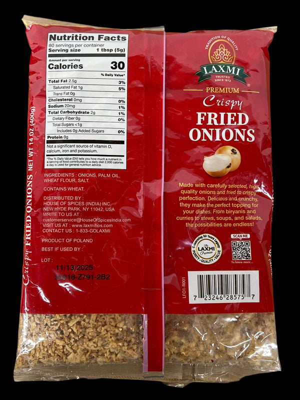 LAXMI - CRISPY FRIED ONIONS - 400GM