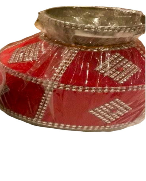 Gharoli Designer red silver