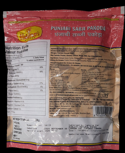 HALDIRAM - PUNJABI SABJI PAKODA - 350GM