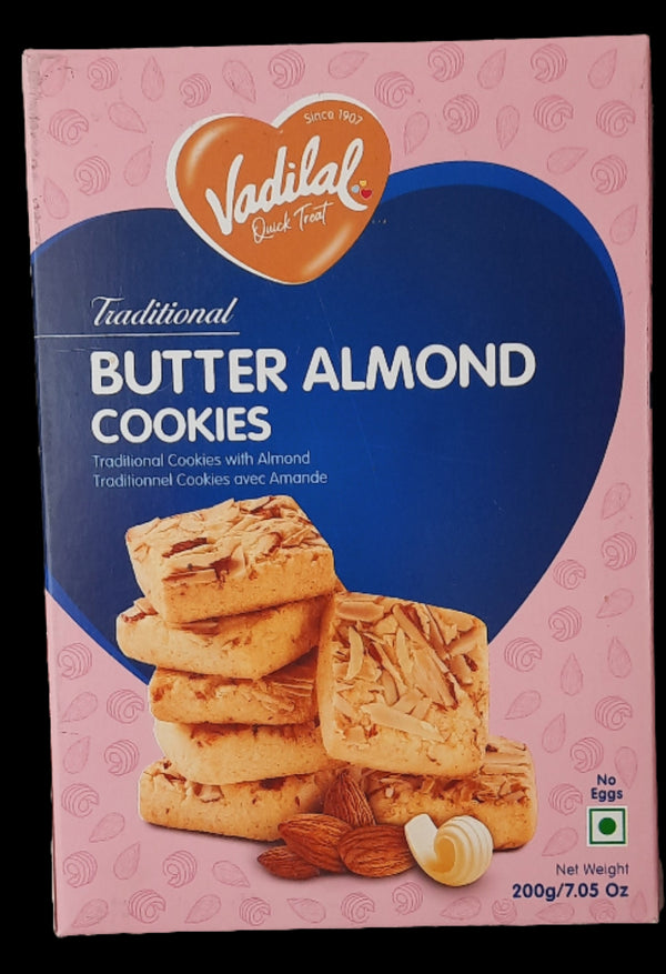 VADILAL - BUTTER ALMOND COOKIES - 200GM