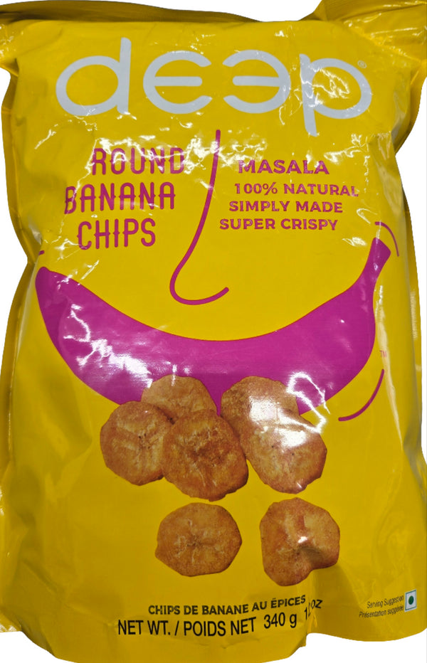 DEEP - ROUND MASALA BANANA CHIPS - 340gm