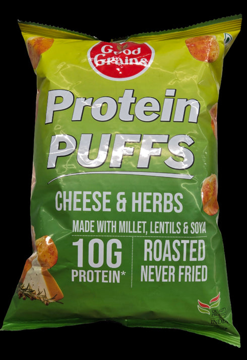 GOOD GRAINS - PROTEIN PUFFS - CHEESE & HERBS -60GM