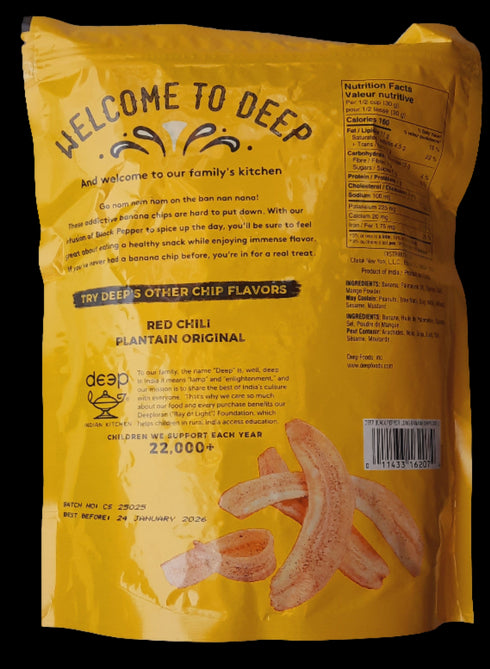 DEEP - LONG BANANA CHIPS BLACK PEPPER - 200GM