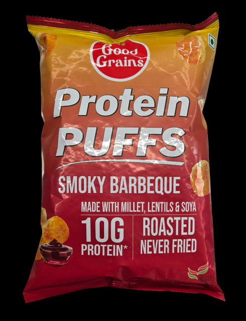 GOOD GRAINS - PROTEIN PUFFS - SMOKY BARBEQUE - 60GM