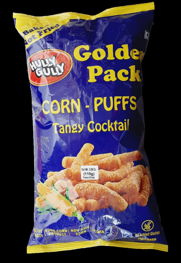 HULLY GULLY - CORN PUFFS TANGY COCKTAIL - 110GM