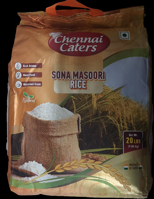 CHENNAI CATERS - SONA MASOORI RICE - 20LB