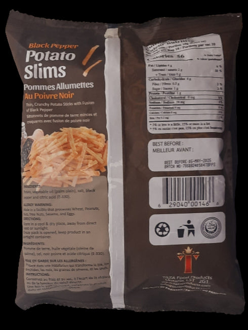 TAZA - BLACK PEPPER POTAO SLIMS - 100GM
