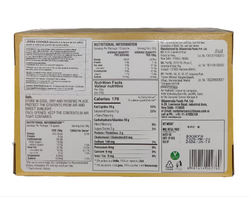 BIKANO - JEERA COOKIES - 400GM