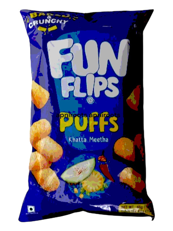 FUN FLIPS - PUFFS KHATTA MEETHA - 60GM