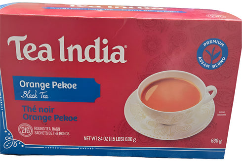 TEA INDIA - ORANGE PEKOE BLACK TEA - 216 BAGS