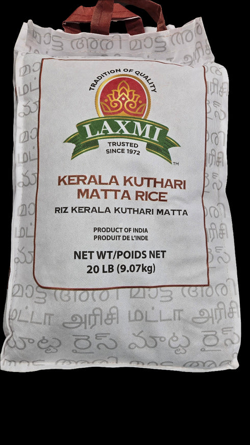LAXMI - KERALA KUTHARI MATTA RICE - 20 LB