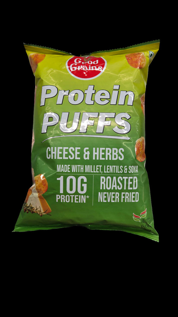 GOOD GRAINS - PROTEIN PUFFS - CHEESE & HERBS -60GM