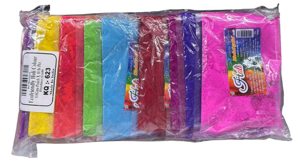 Holi color pack of 10 colors - Gulal - apniroots Grocery
