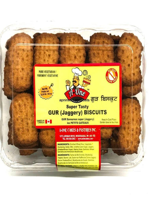 A-ONE GUR (Jaggery) BISCUIT 2.25LB - apniroots Grocery