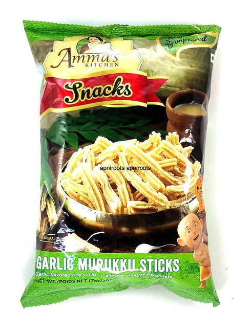 AMMA GARLIC MURUKU STICKS 200G - apniroots Grocery