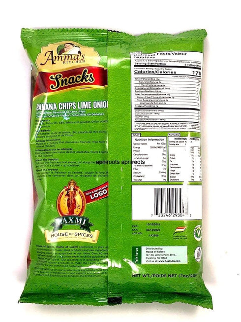 AMMA LIME ONION CHIPS 200G - apniroots Grocery