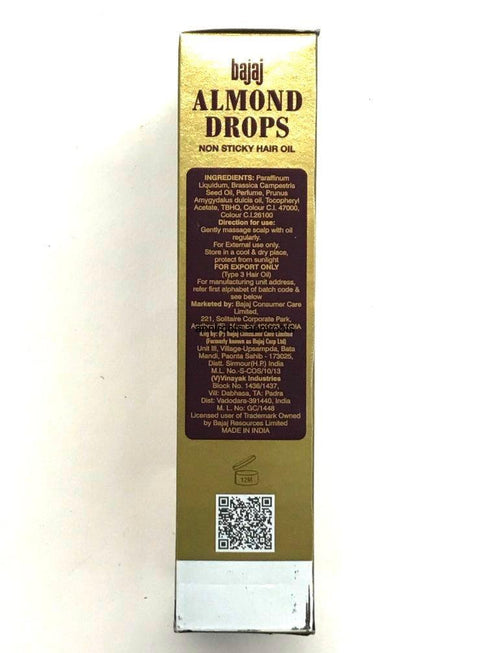 BAJAJ ALMOND DROP OIL 200ML - apniroots Grocery