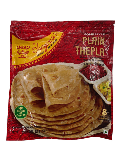 BHAGWATI PLAIN THEPLA 256GM - apniroots Grocery