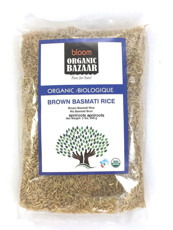Bloom Organic Bazaar - Brown Basmati Rice - 908gm - apniroots Grocery