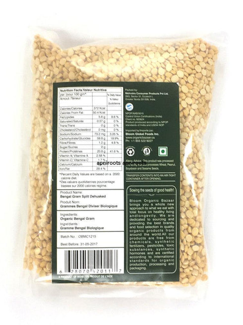 Bloom Organic Bazaar - Chana Dal - 908gm - apniroots Grocery