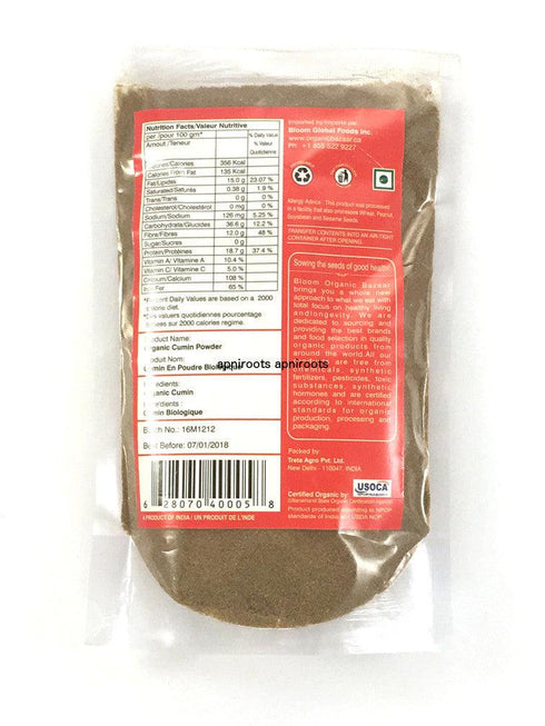 Bloom Organic Bazaar - Cumin Powder - 200gm - apniroots Grocery