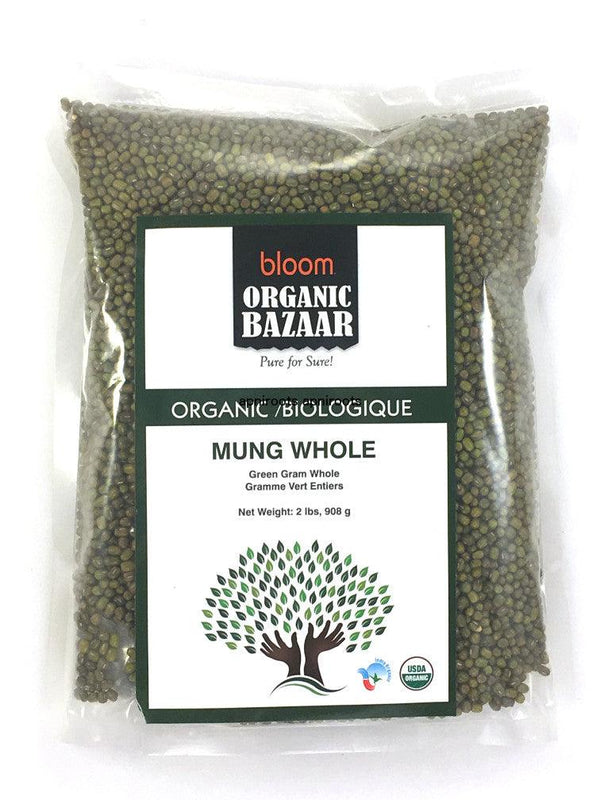 Bloom Organic Bazaar - Mung Whole - 908gm - apniroots Grocery