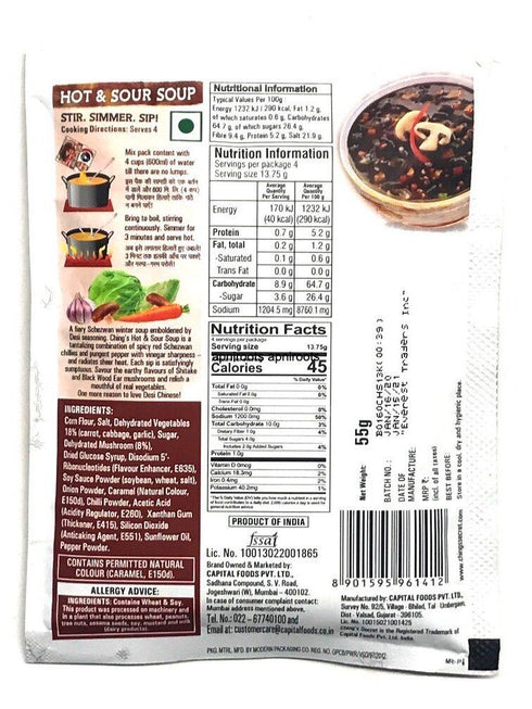 CHINGS HOT&SOUR SOUP55GM - apniroots Grocery
