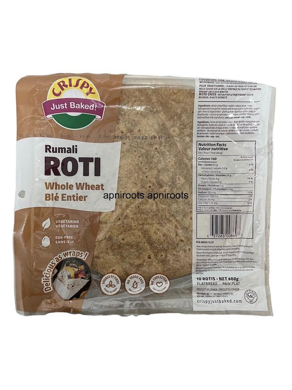 CRISPY ROTI RUMALI WWHEAT 600G - apniroots Grocery
