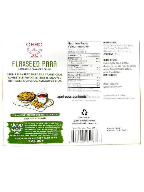 DEEP FLEXSEED PARA 325GM - apniroots Grocery