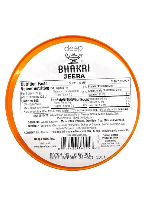 DEEP JEERA BHAKHRI 200GM - apniroots Grocery