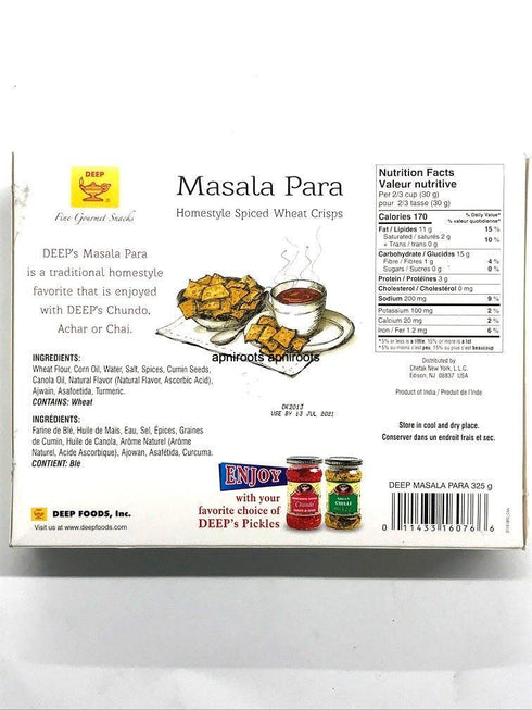 DEEP MASALA PARA 325GM - apniroots Grocery