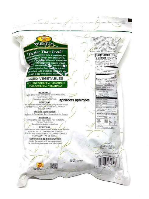 DEEP MIXED VEGETABLES 3.85LB - apniroots Grocery