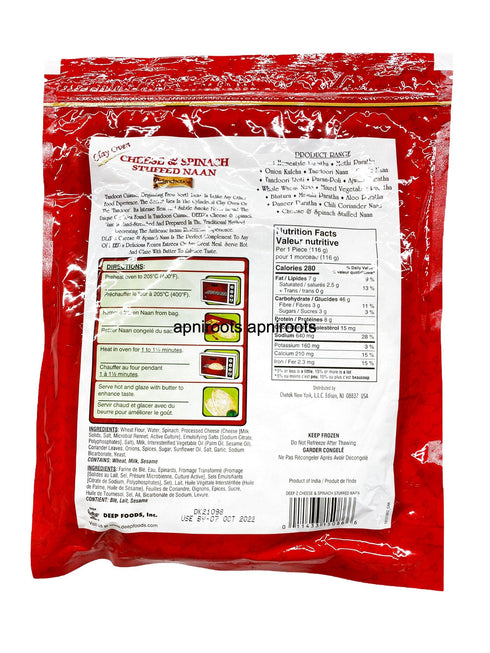 DEEP NAAN CHEES&SPINACH 232GM - apniroots Grocery