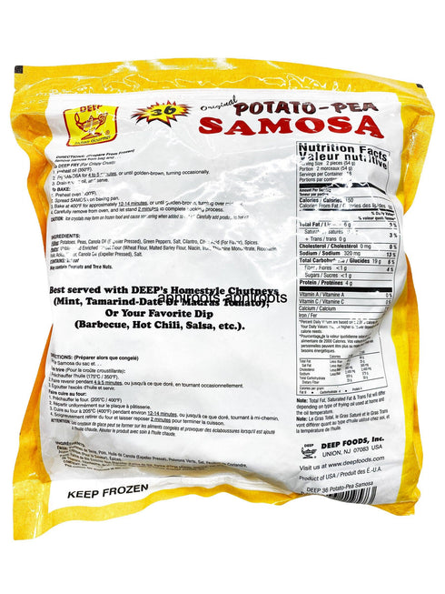 DEEP POTA/PEA SAMOSA 972GM - apniroots Grocery