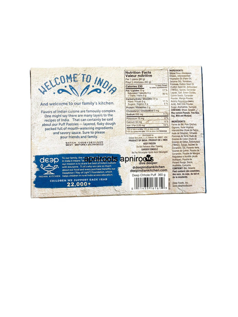 DEEP PUFF PATTY CHHOLE 360GM - apniroots Grocery