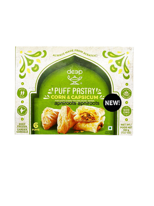 DEEP PUFF PATTY CORN CAPSICUM 360GM - apniroots Grocery