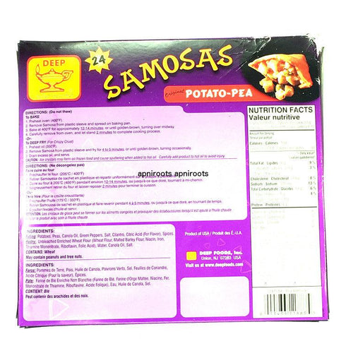 Deep - Samosas Potato-Pea - 636gm 24 - apniroots Grocery
