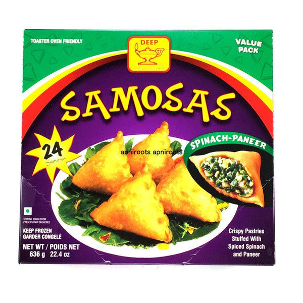 Deep - Samosas Spinach-Paneer - 636gm 24 - apniroots Grocery