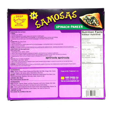 Deep - Samosas Spinach-Paneer - 636gm 24 - apniroots Grocery
