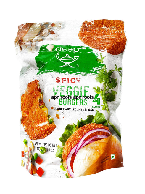 DEEP SPICY VEGGIE BURGERS400GM - apniroots Grocery