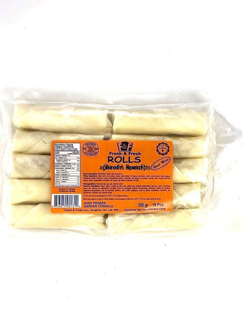 F&FSPRING ROLLS BEEF300G - apniroots Grocery