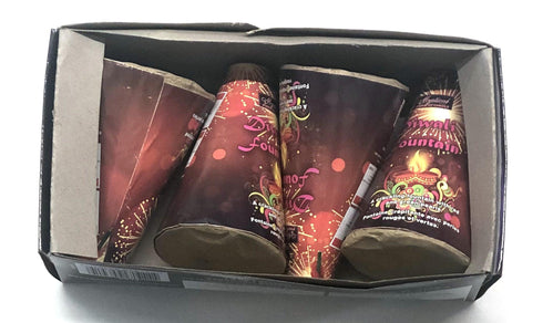 Fireworks Fountain Red 4pcs - apniroots Grocery